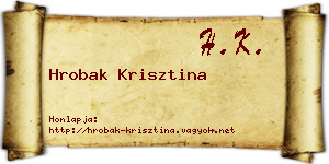 Hrobak Krisztina névjegykártya